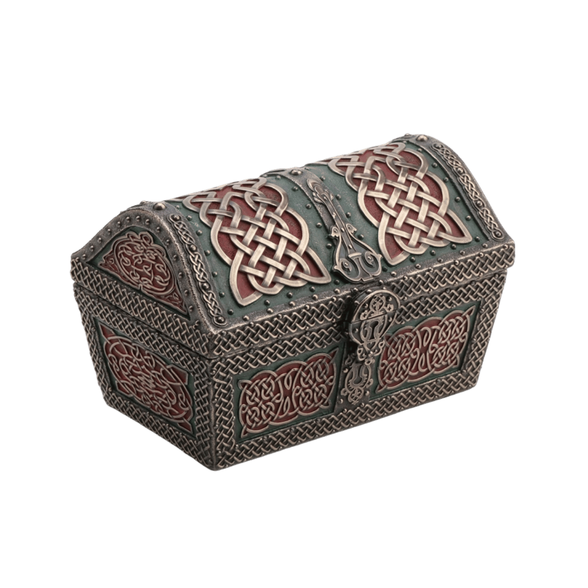 Celtic Pattern Treasure Chest Trinket Box