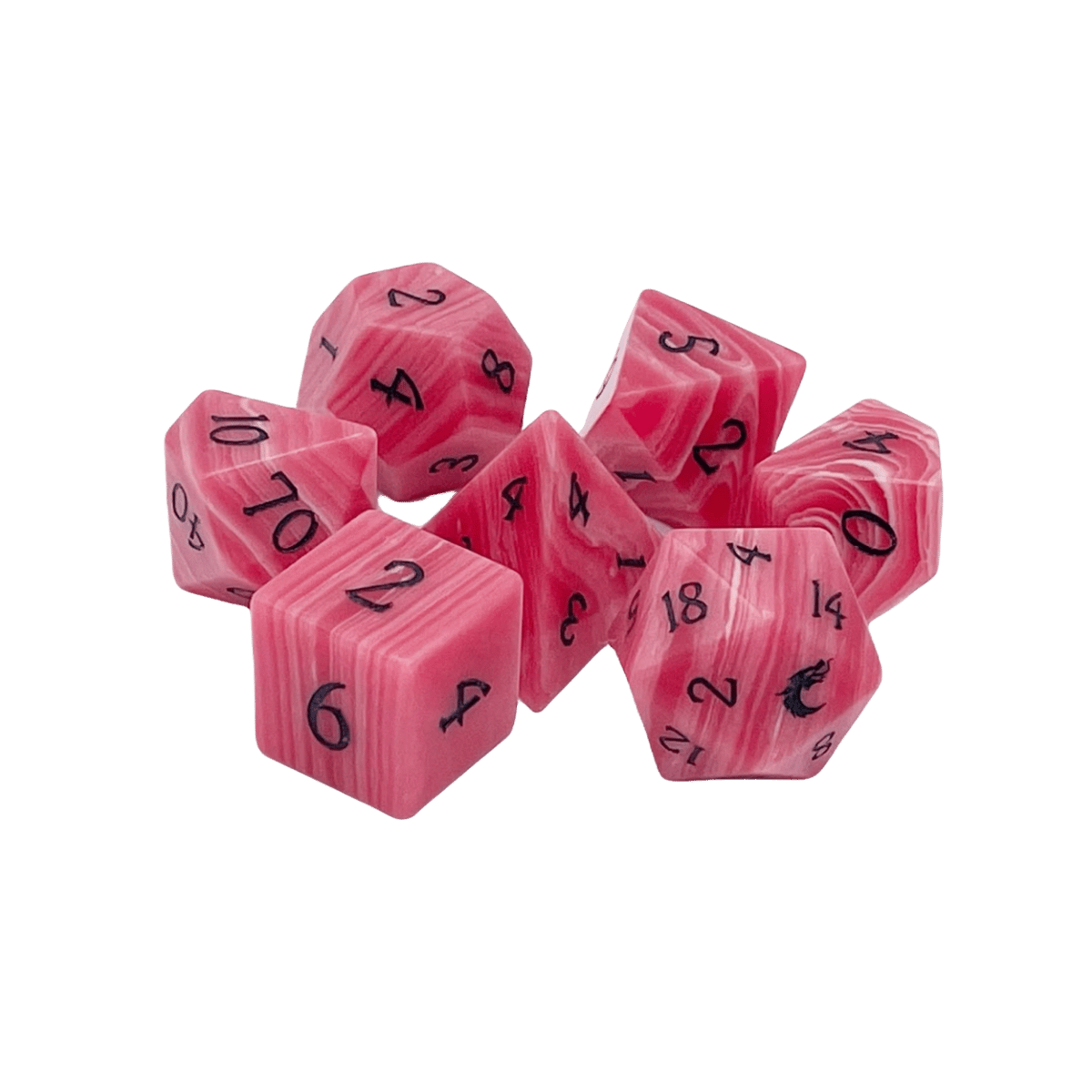 Standard Old School Dice 7 Piece Gemstone (assorted)