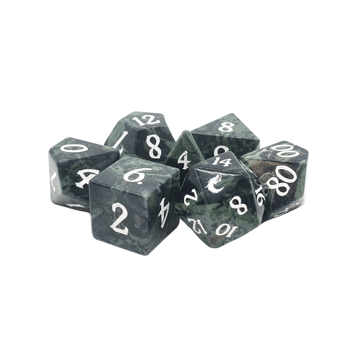 Standard Old School Dice 7 Piece Gemstone (assorted)