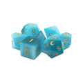 Standard Old School Dice 7 Piece Gemstone Cat’s Eye