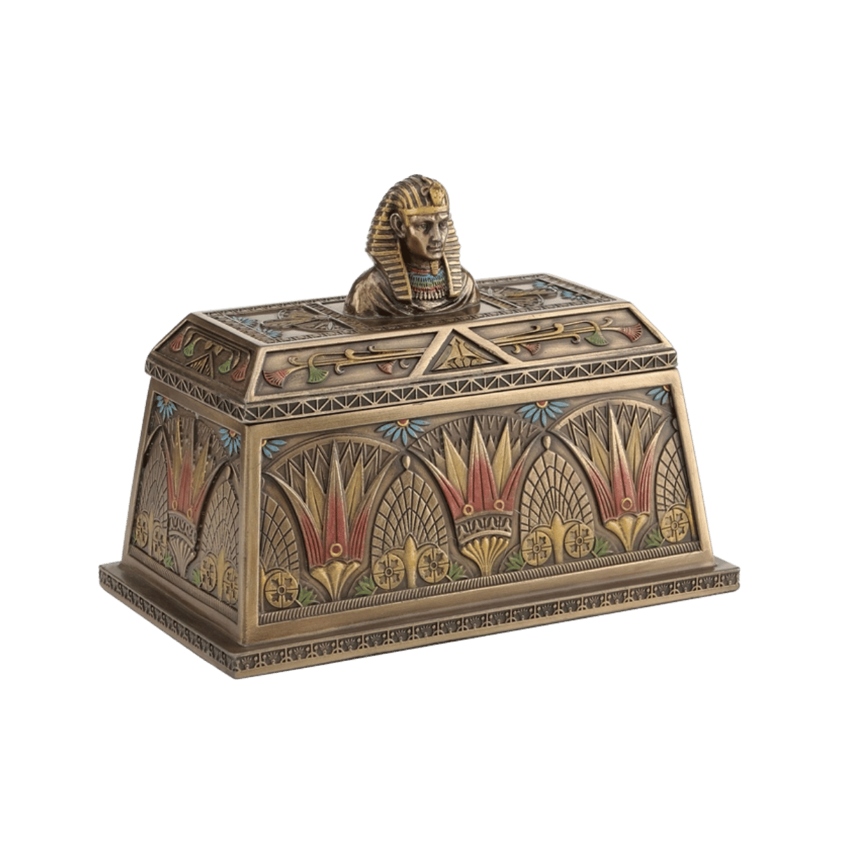 Art Deco Egyptian Pharaoh Bust Trinket Box