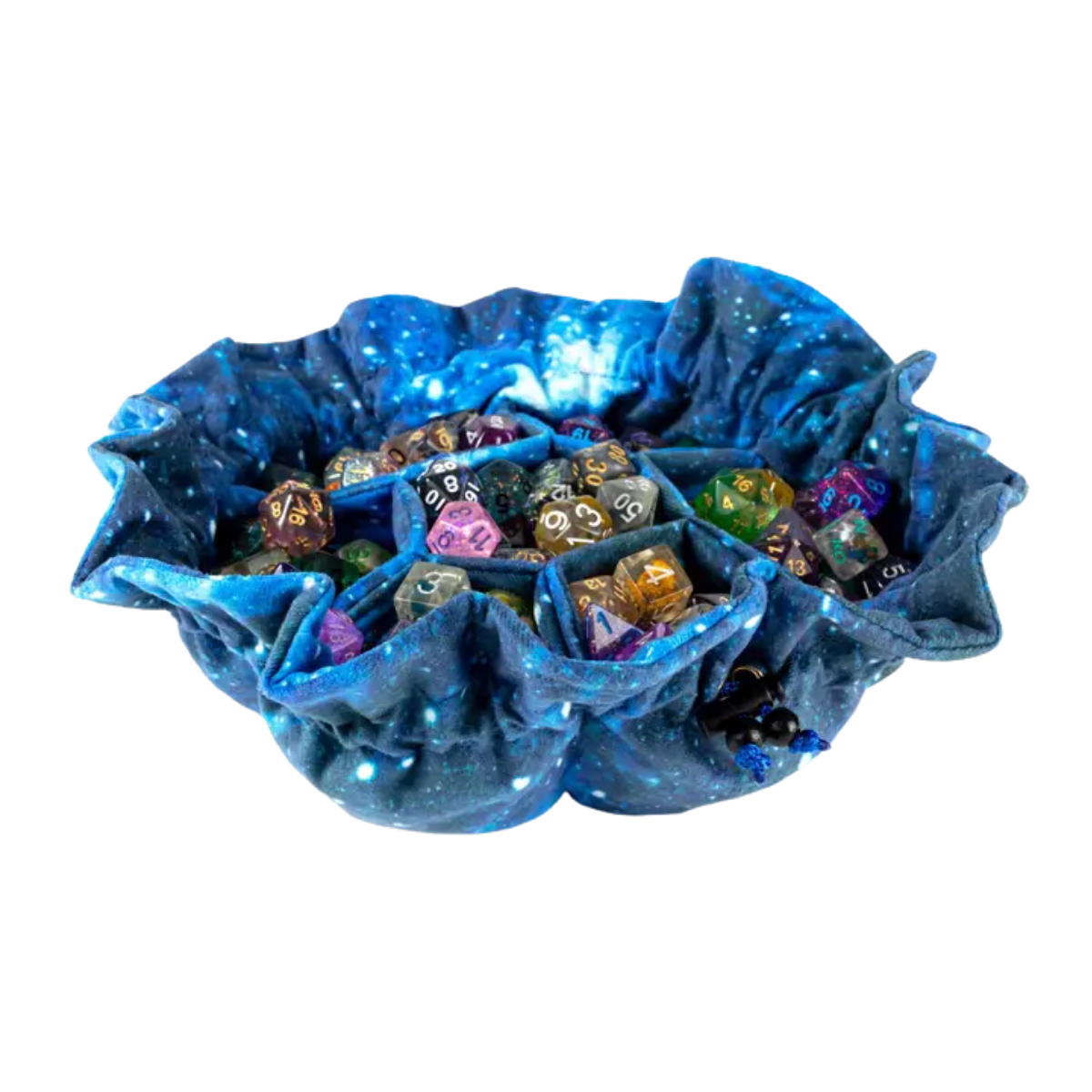 Unique! Velvet Dice Bag with 7 Pockets