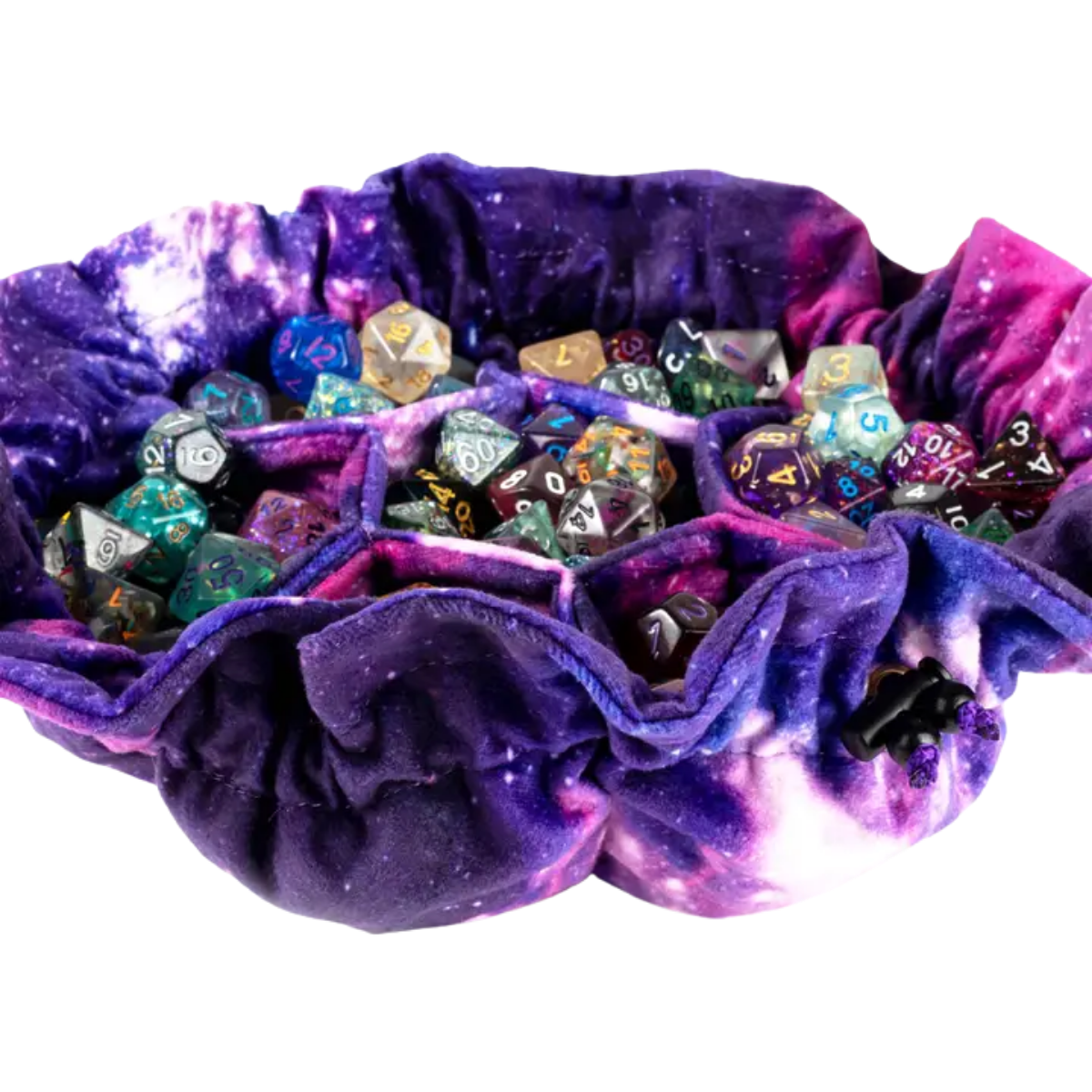 Unique! Velvet Dice Bag with 7 Pockets