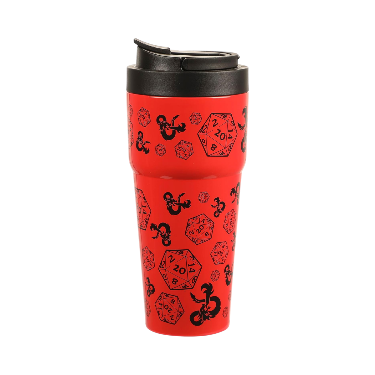 Dungeons & Dragons D20 Dice & Logo Coffee Tumbler