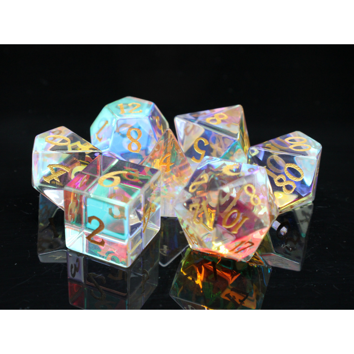 Ultra Premium Old School Dice 7 Piece Gemstone