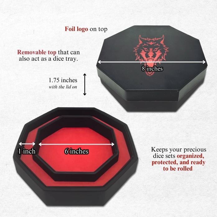 Red Fenrir – Tray of Holding™ Dice Tray