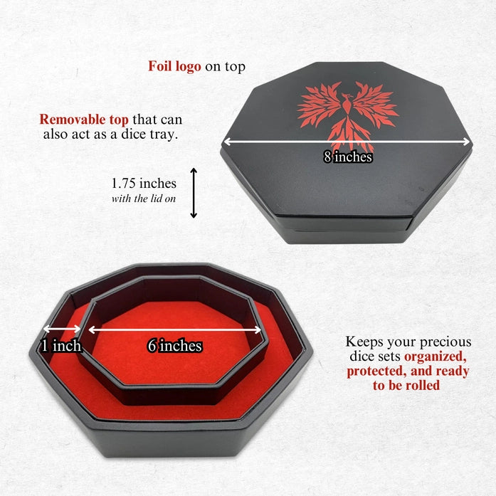 Red Phoenix – Tray of Holding™ Dice Tray
