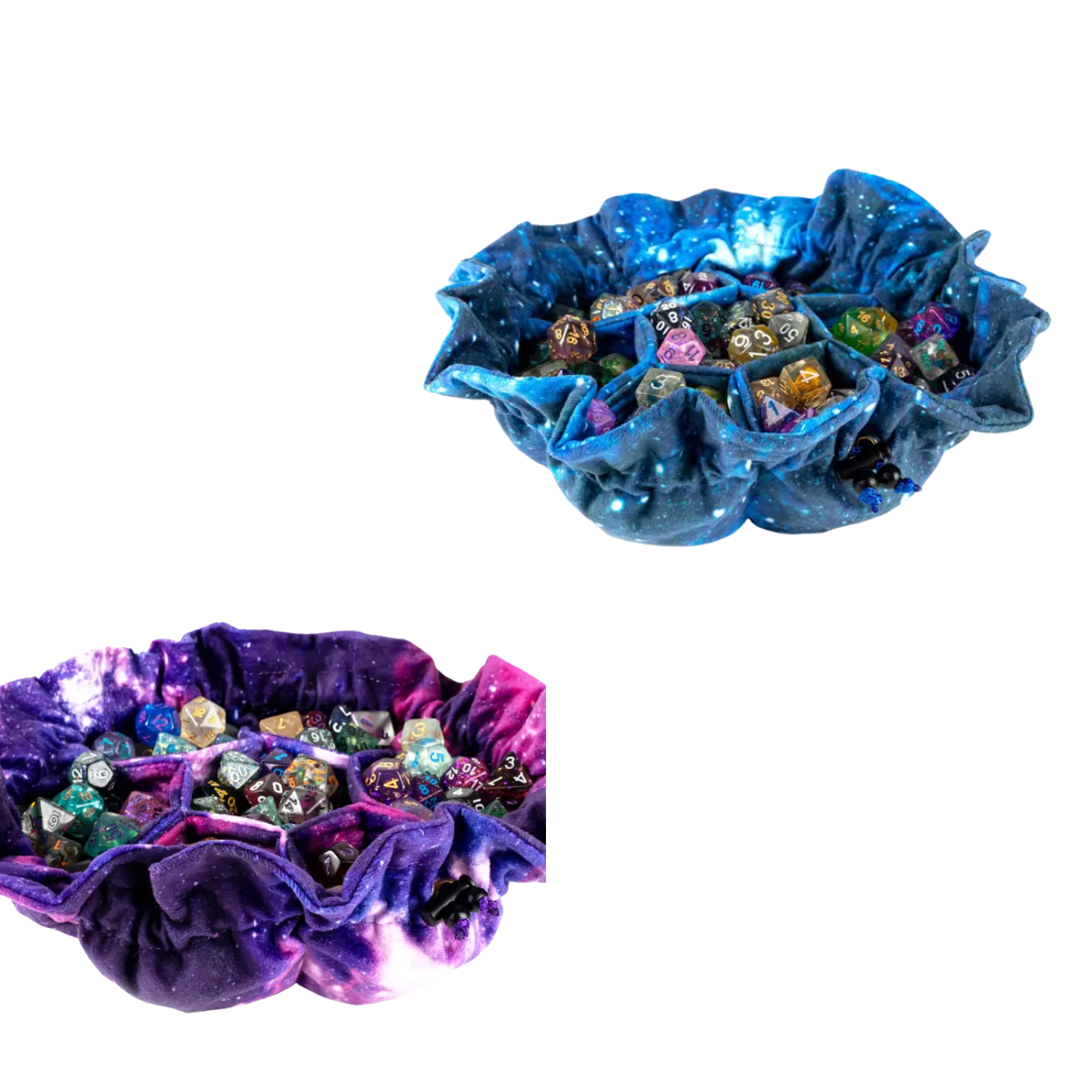 Unique! Velvet Dice Bag with 7 Pockets